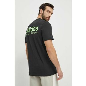 adidas tricou din bumbac bărbați, culoarea gri, cu imprimeu IX4452 imagine