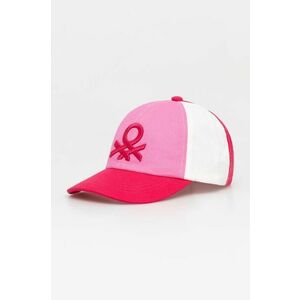 United Colors of Benetton șapcă de baseball din bumbac culoarea roz, modelator imagine