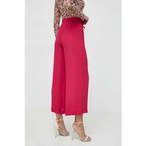 Marella pantaloni din amestec de mătase culoarea roz, lat, high waist 2413130000000 imagine