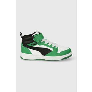 Puma sneakers pentru copii Rebound V6 Mid AC+ PS culoarea verde imagine