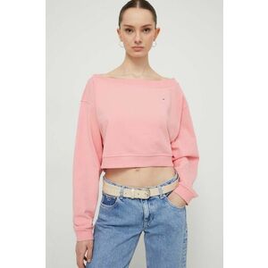 Tommy Jeans bluza femei, culoarea roz, neted imagine