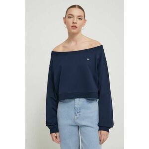 Tommy Jeans bluză femei, culoarea bleumarin, uni DW0DW17956 imagine