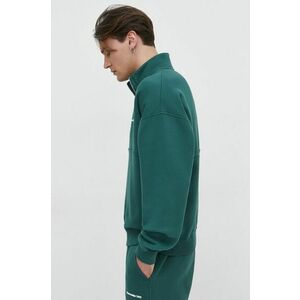 Abercrombie & Fitch bluza barbati, culoarea verde, neted imagine