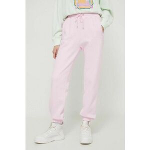 Abercrombie & Fitch pantaloni de trening culoarea roz, neted imagine