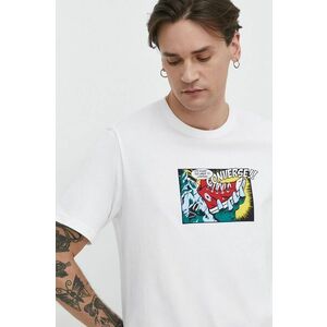 Converse tricou din bumbac barbati, culoarea bej, cu imprimeu imagine