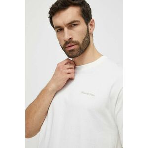 Marc O'Polo tricou din bumbac barbati, culoarea alb, neted imagine