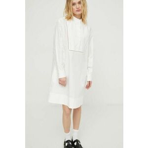 Lovechild rochie din bumbac culoarea alb, mini, evazati imagine