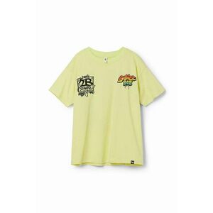 Desigual tricou de bumbac pentru copii culoarea galben, cu imprimeu imagine
