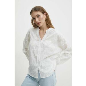 Answear Lab camasa din bumbac femei, culoarea alb, relaxed imagine