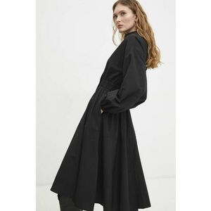 Answear Lab rochie culoarea negru, midi, evazati imagine