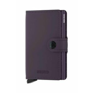 Secrid portofel de piele Miniwallet Matte Dark Purple culoarea violet imagine