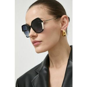 Carolina Herrera ochelari de soare femei, culoarea negru imagine