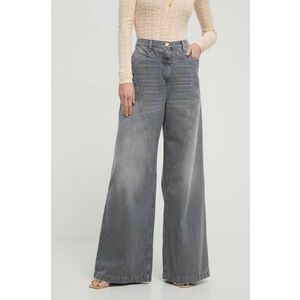 Elisabetta Franchi jeansi femei, culoarea gri imagine