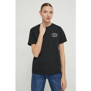 Converse tricou din bumbac femei, culoarea negru imagine