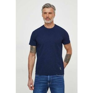 Pepe Jeans tricou din bumbac Coff barbati, culoarea albastru marin, neted imagine