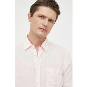 BOSS cămașă de in ORANGE culoarea roz, cu guler clasic, regular 50489344 imagine