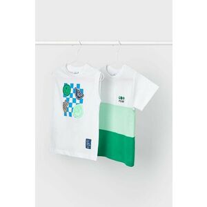 Mayoral tricou de bumbac pentru copii 2-pack culoarea alb, cu imprimeu imagine