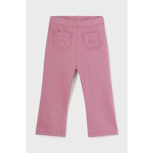 Mayoral pantaloni bebe culoarea roz, neted imagine