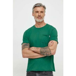Pepe Jeans tricou din bumbac Single Carrinson barbati, culoarea verde, neted imagine