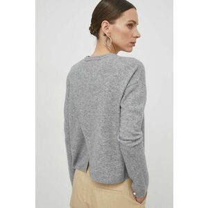 Custommade pulover de lana femei, culoarea gri imagine