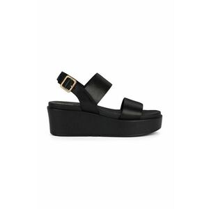 Geox sandale de piele D XAND 2.2S femei, culoarea negru, cu platforma, D45M1A 00043 C9999 imagine