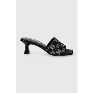 Karl Lagerfeld papuci PANACHE II femei, culoarea negru, cu toc drept, KL30112 imagine