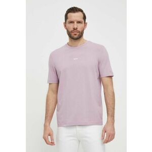 BOSS tricou BOSS ORANGE barbati, culoarea violet, neted, 50473278 imagine
