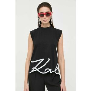 Karl Lagerfeld tricou din bumbac culoarea negru imagine