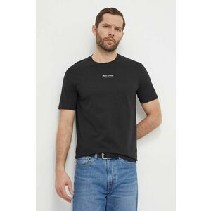 Marc O'Polo tricou din bumbac barbati, culoarea negru, cu imprimeu imagine