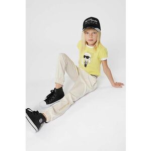 Karl Lagerfeld tricou copii culoarea galben imagine