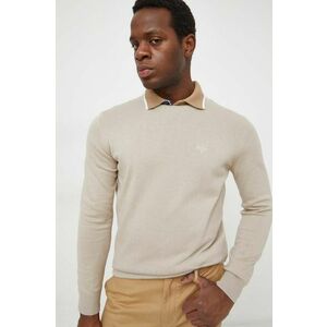 Barbour pulover de bumbac culoarea bej, light imagine