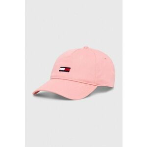 Tommy Jeans șapcă de baseball din bumbac culoarea roz, uni AW0AW15842 imagine