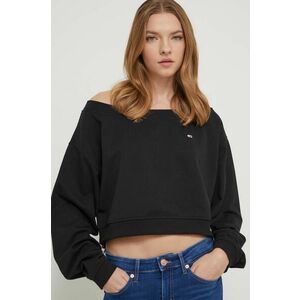 Tommy Jeans bluză femei, culoarea negru, uni DW0DW17956 imagine
