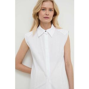 BOSS cămașă femei, culoarea alb, cu guler clasic, regular 50521399 imagine