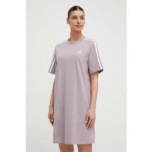 adidas rochie din bumbac culoarea violet, mini, oversize IR6054 imagine