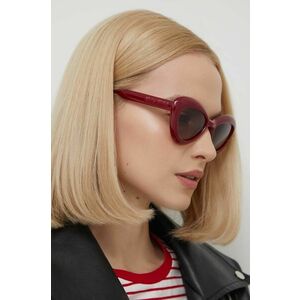 Moschino ochelari de soare femei, culoarea bordo imagine