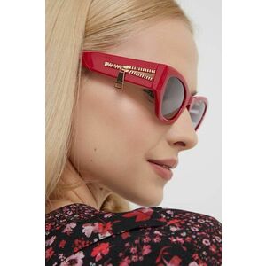 Moschino ochelari de soare femei, culoarea rosu imagine