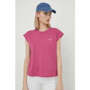 Pepe Jeans tricou din bumbac femei, culoarea roz imagine