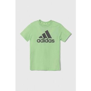 adidas tricou de bumbac pentru copii culoarea verde, cu imprimeu imagine
