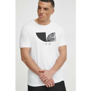 IRO tricou din bumbac barbati, culoarea alb, cu imprimeu imagine