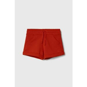 United Colors of Benetton pantaloni scurți din bumbac pentru copii culoarea rosu, neted, talie reglabila imagine