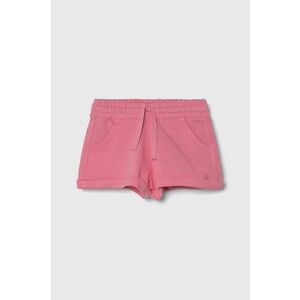 United Colors of Benetton pantaloni scurți din bumbac pentru copii culoarea roz, neted, talie reglabila imagine