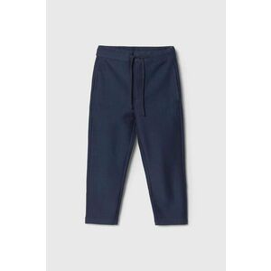 United Colors of Benetton pantaloni de bumbac pentru copii culoarea albastru marin, neted imagine