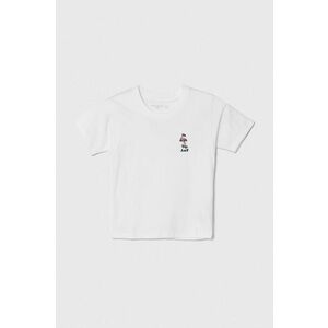Abercrombie & Fitch tricou de bumbac pentru copii culoarea alb, cu imprimeu imagine