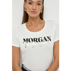 Morgan tricou femei, culoarea bej imagine