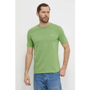 Marc O'Polo tricou din bumbac barbati, culoarea verde, neted imagine