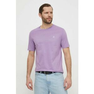 Marc O'Polo tricou din bumbac barbati, culoarea violet, neted imagine