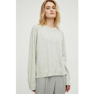 Herskind pulover de lana femei, culoarea gri, light imagine