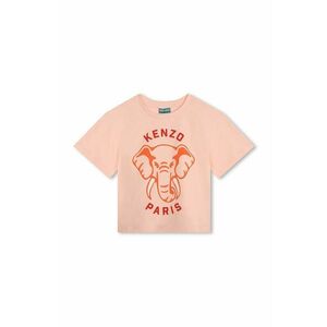 Kenzo Kids tricou de bumbac pentru copii culoarea roz imagine