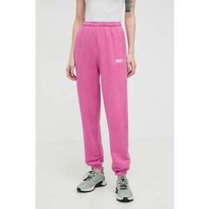 American Vintage pantaloni de trening culoarea roz, melanj imagine